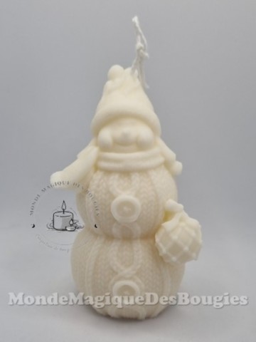 Bougie bonhomme neige