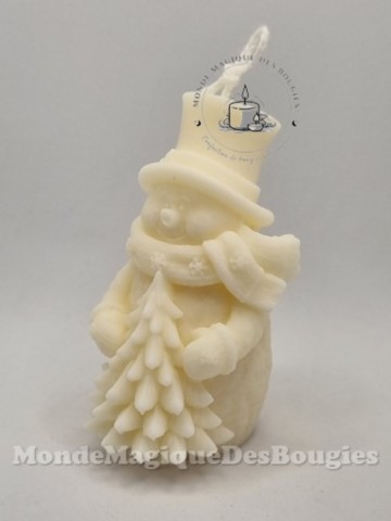 Bougies bonhomme neige