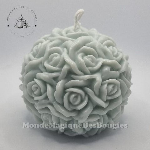 Bougies boule fleurs