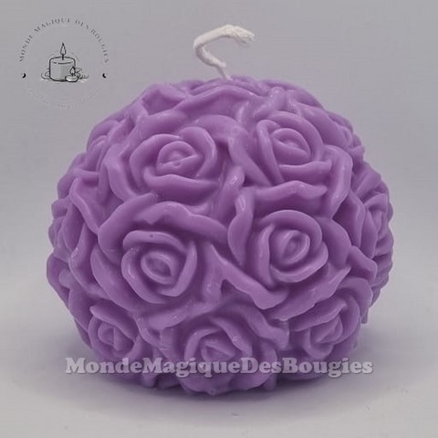 Bougies boule fleurs