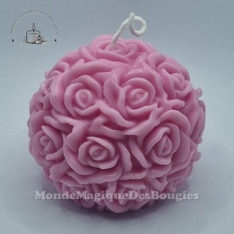 Bougies boule fleurs