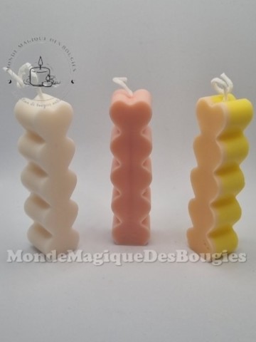 Bougies colonne coeurs