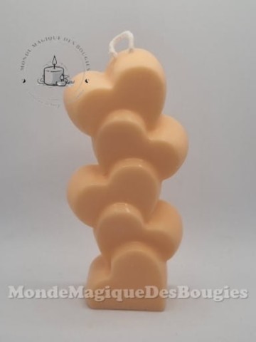 Bougies colonne coeurs