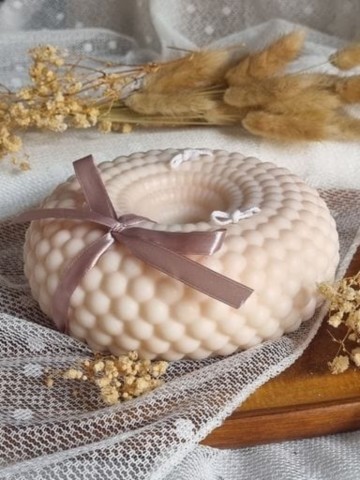 Bougies couronne perles