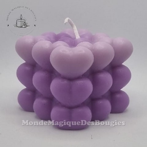 Bougies cube coeurs