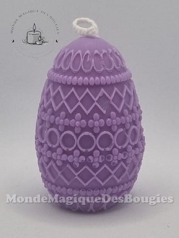 Bougies oeufs géométrie