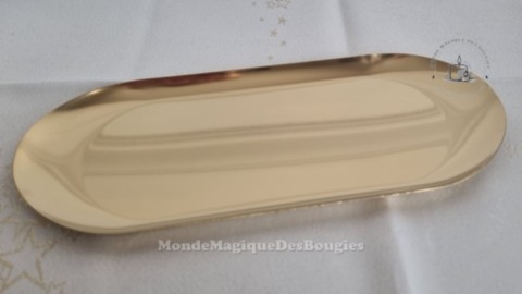 Support Oval Doré bougies
