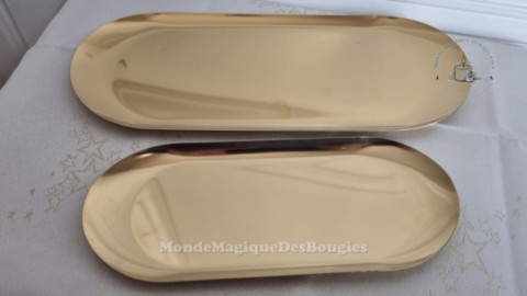Support Oval Doré bougies