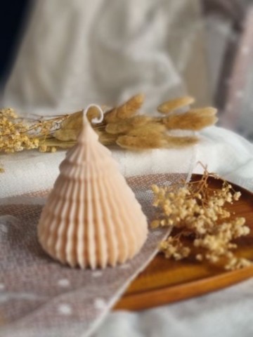Bougies sapins origami