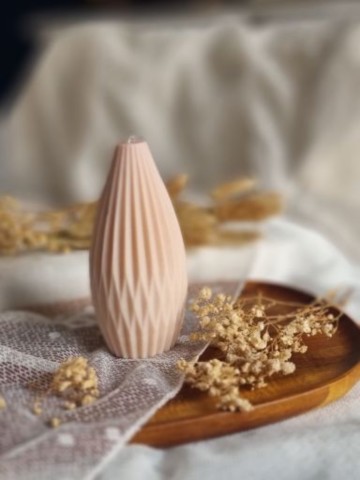 Bougies vase origami