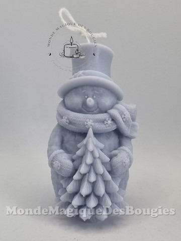 Bougies bonhomme neige