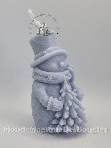 Bougies bonhomme neige