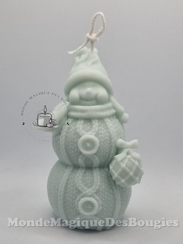 Bougie bonhomme neige