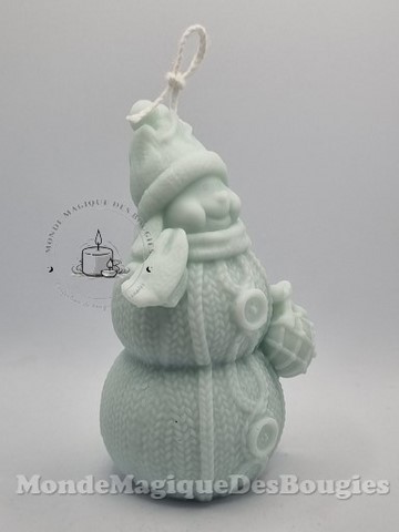 Bougie bonhomme neige