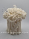 Bougies bouquet rose